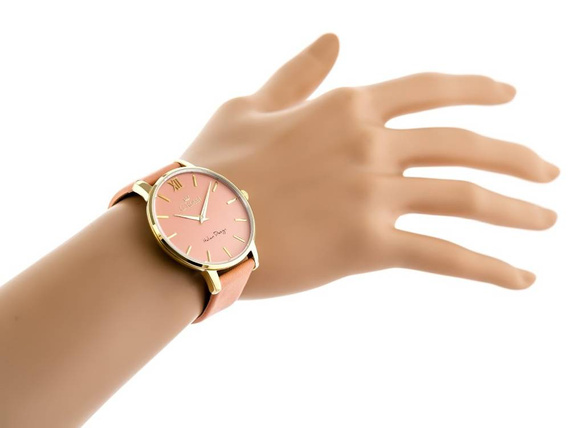 Zegarek damski na pasku G. Rossi 12177-5E2 złoto-różowy