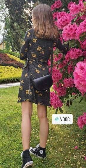 Listonoszka damska skórzana Vooc P14 czarna