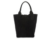 Torebka damska shopper zamszowa Vera Pelle L82 szara