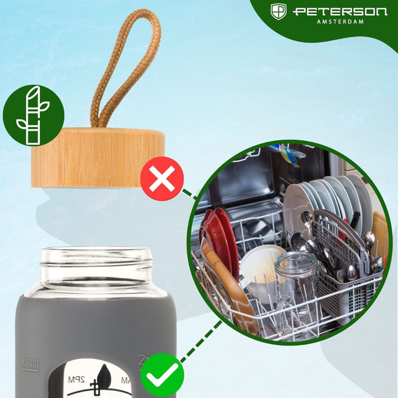 Butelka na wodę Peterson SBW-01 szara